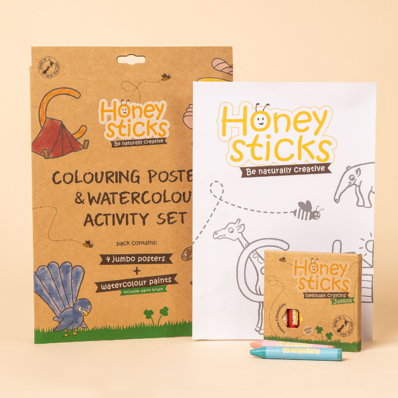 Honeysticks Jumbo Posters &amp; Crayons Pack