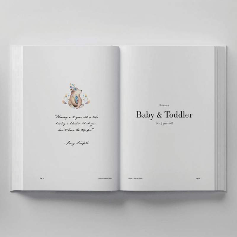 Bebe Baby Book With Keepsake Box and Pen - Blue