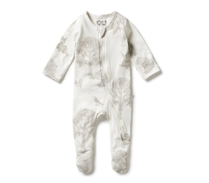 Welcome To The World Organic Zipsuit With Feet