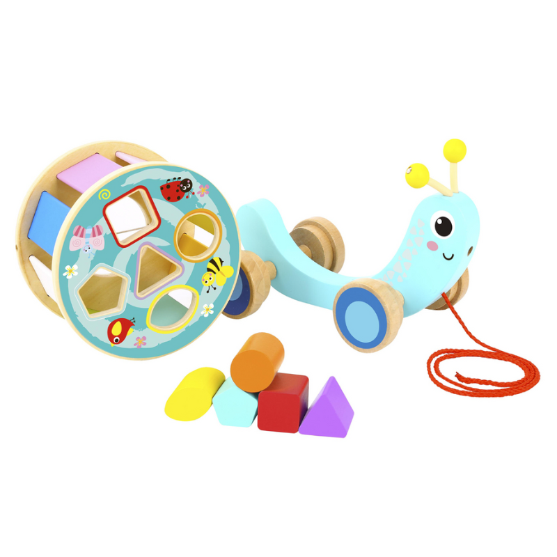Pull Along Snail With Rolling Wheels