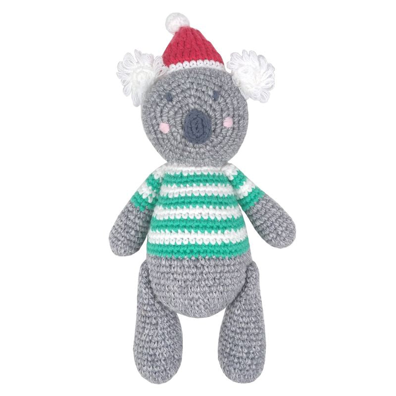Crochet Xmas Koala Rattle Toy