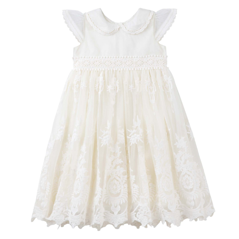 Ava Antique Lace Christening Gown