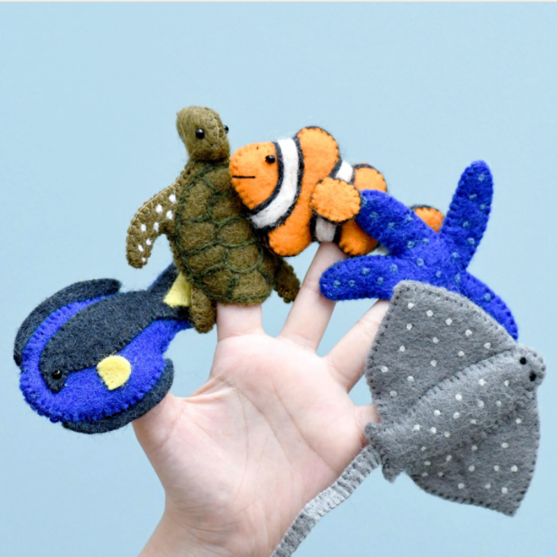 Australian Coral Reef 5pce Finger Puppet Set