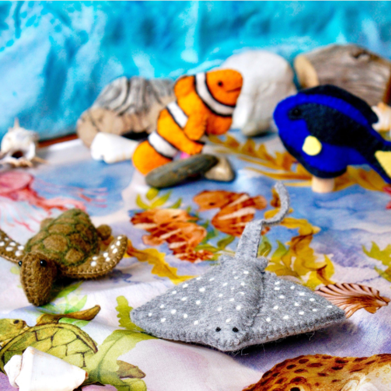 Australian Coral Reef 5pce Finger Puppet Set