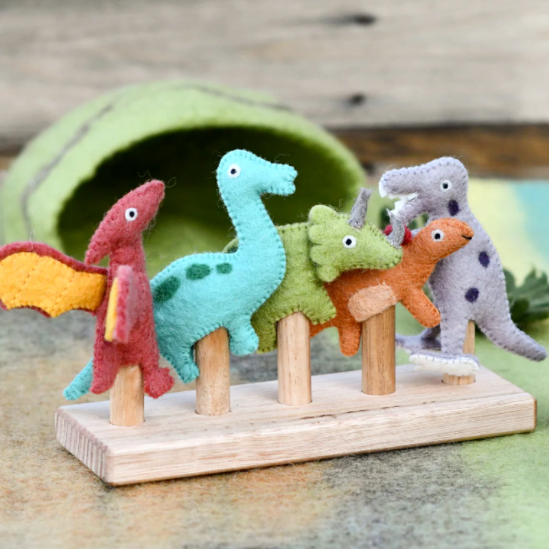 Dinosaurs 5 pce Finger Puppet Set