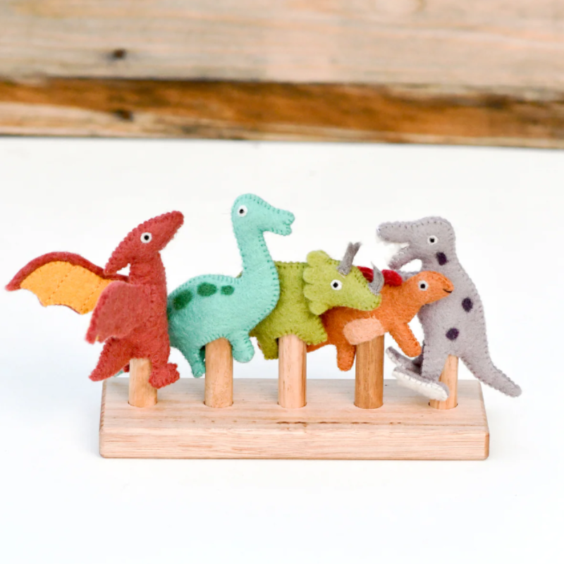 Dinosaurs 5 pce Finger Puppet Set