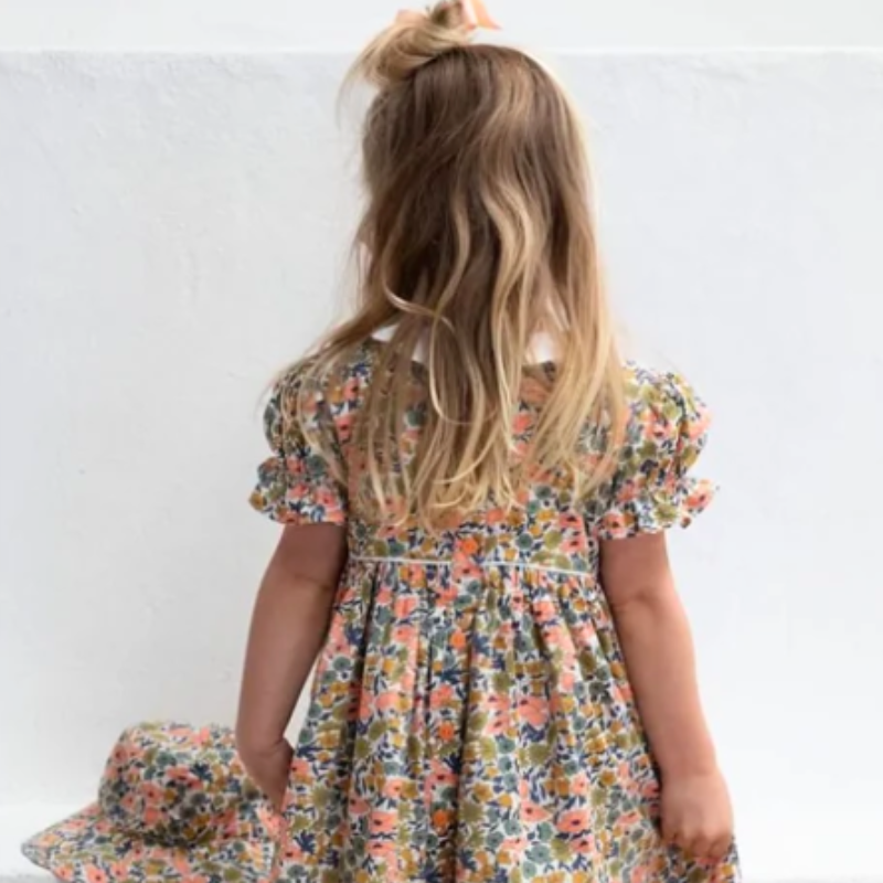 Hazel Smocked Embroidered Dress