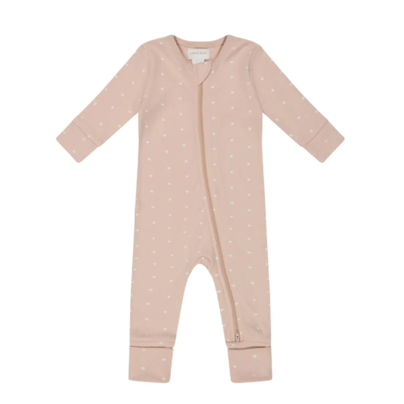 Organic Cotton Gracelyn Romper - Mon Amour Rose