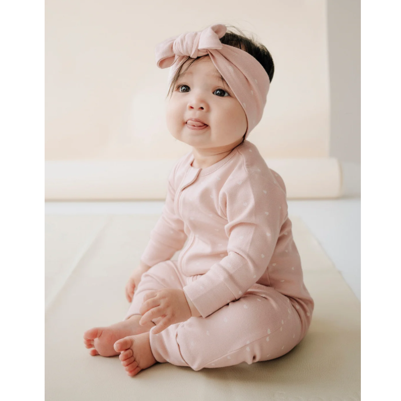 Organic Cotton Gracelyn Romper - Mon Amour Rose