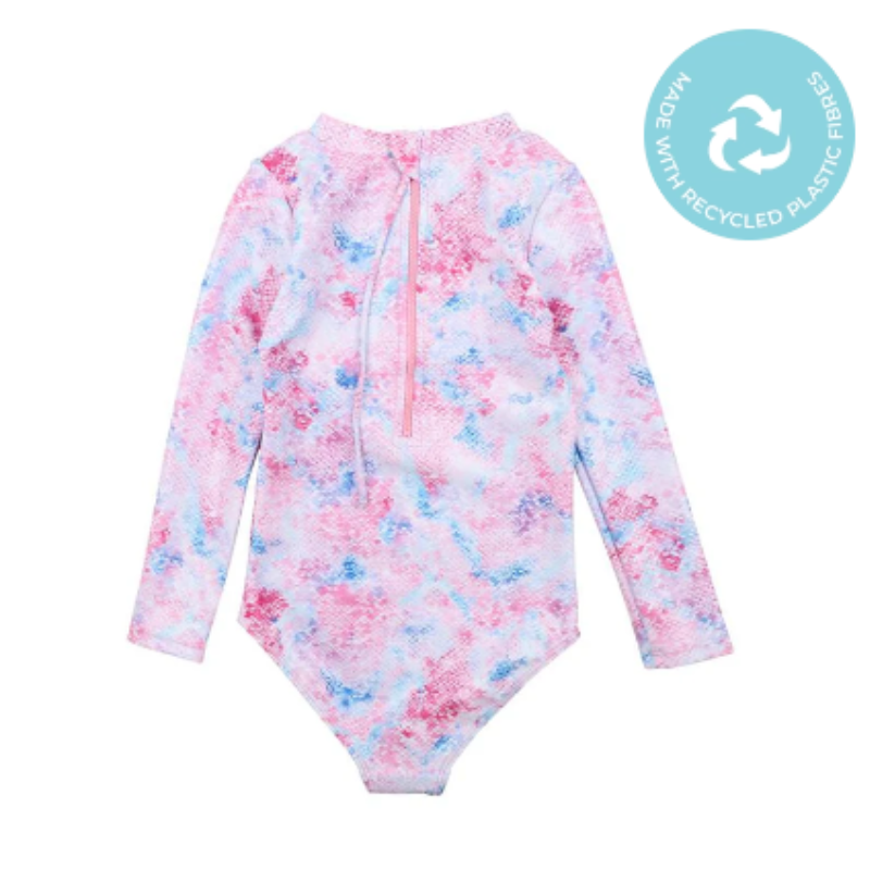 MALIA SEQUIN GIRLS LS SUNSUIT