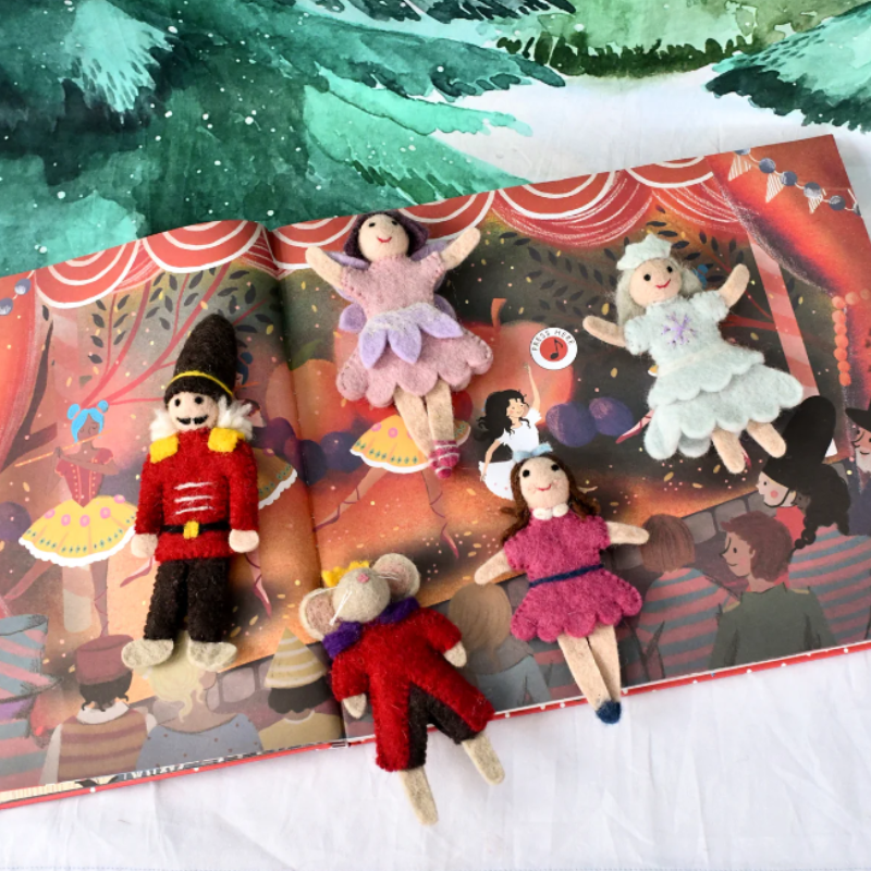 Nutcracker and The Mouse King Finger Puppet Set