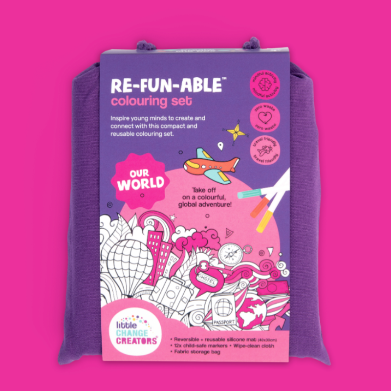 Re-FUN-able Colour + Draw Set - OUR WORLD