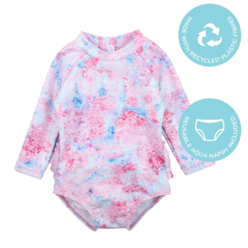 MALIA SEQUIN LS SUNSUIT