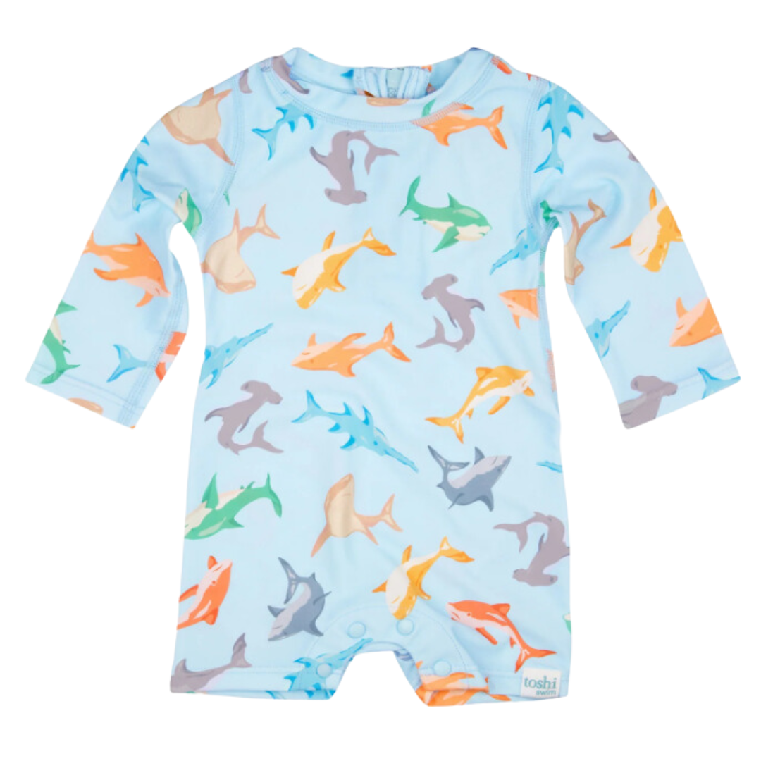 Swim Baby Onesie LS Classic Sharky