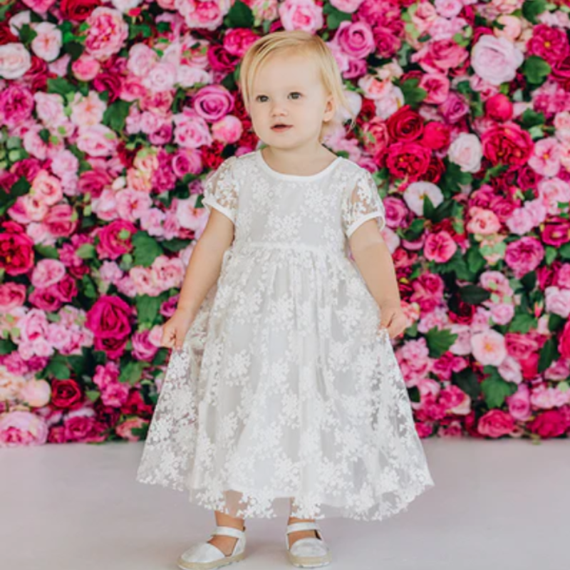 Sophia L/S Lace Christening Dress