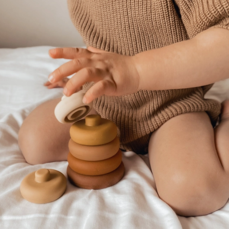 Round Stacking Tower Silicone Toy