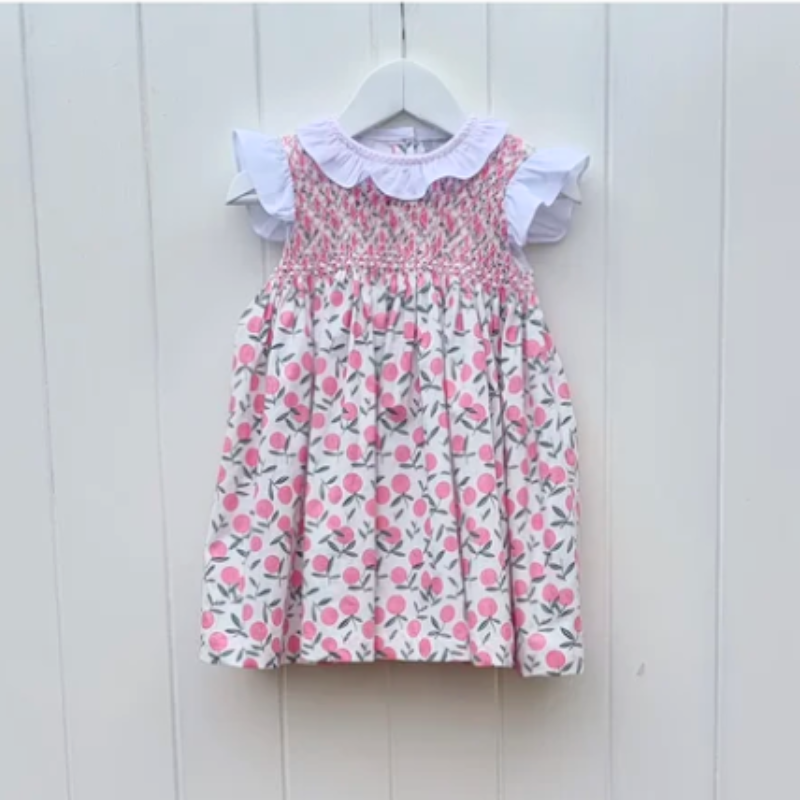 Summer Smocked Embroidered Dress