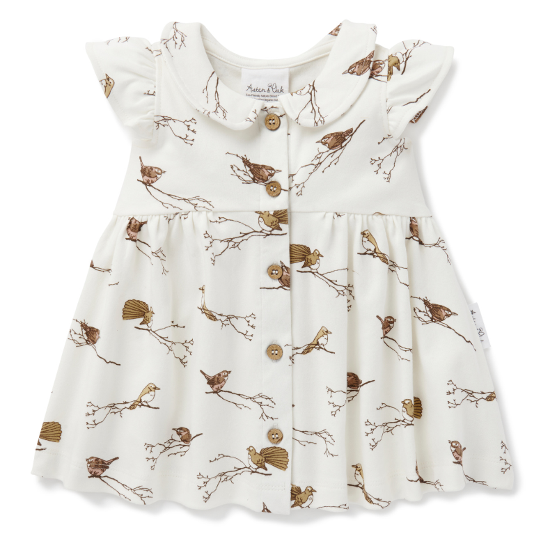 Bird Button Dress