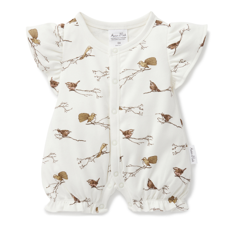 Bird Ruffle Romper