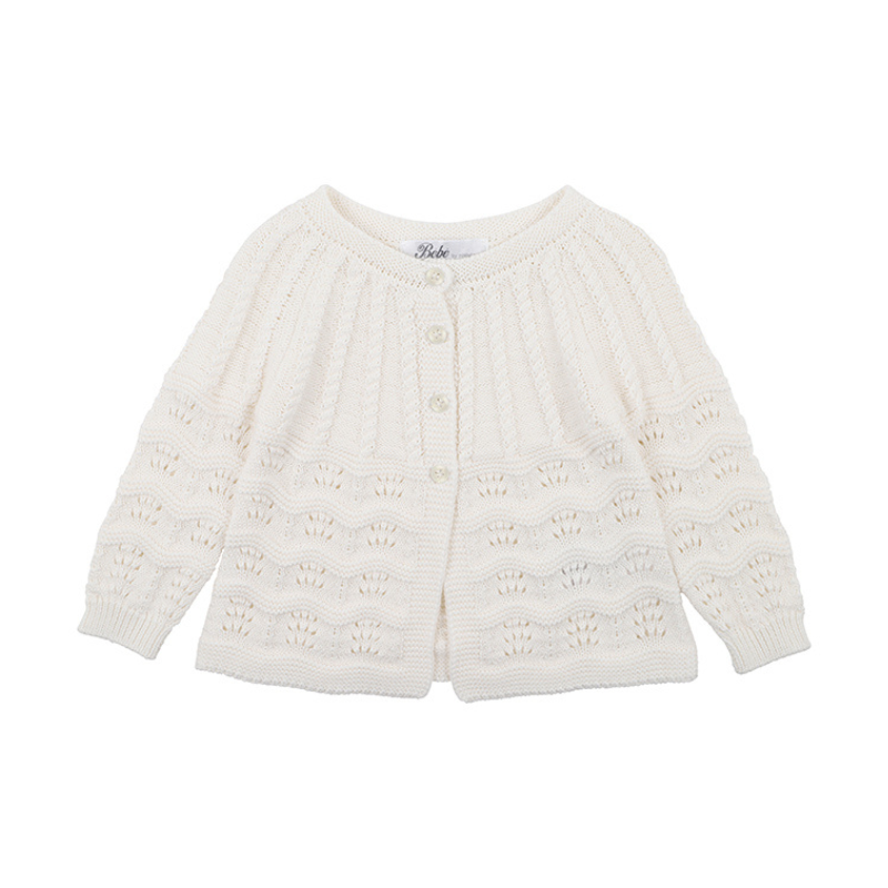 CREAM CABLE CARDIGAN