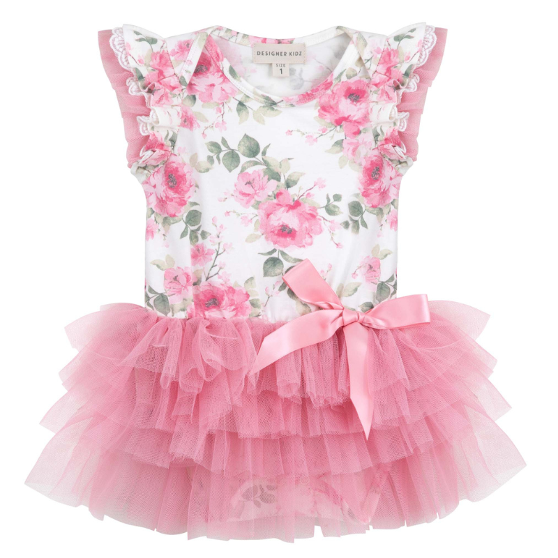 Gracie Floral S/s Tutu Romper