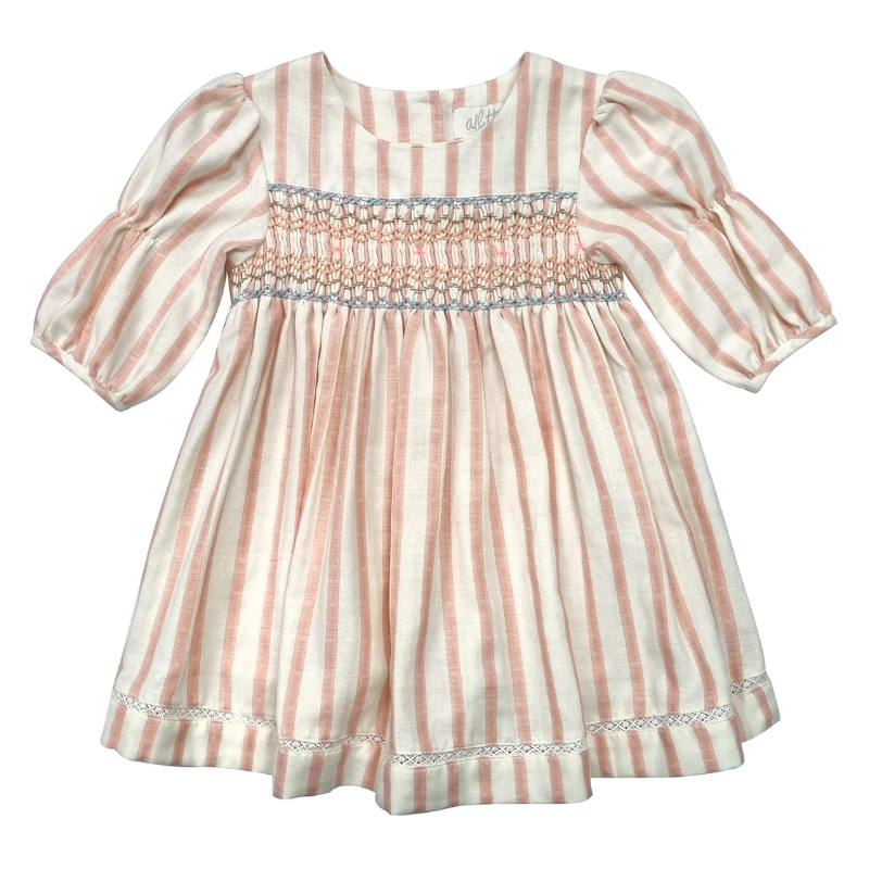 Hand Smocked Striped Dress