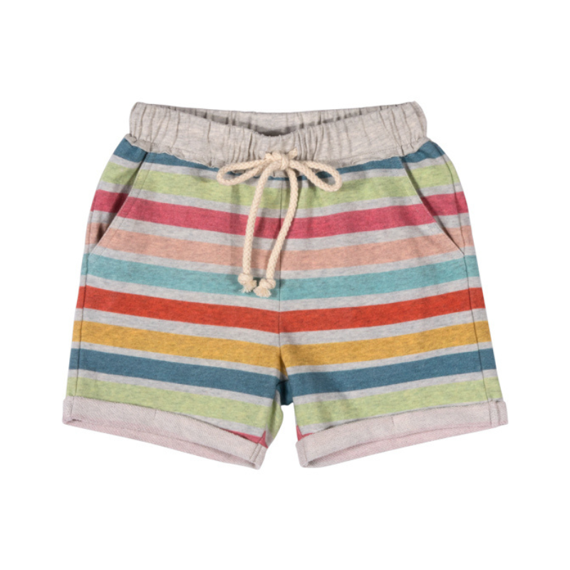 TRACKIE SHORTS COLOURED STRIPE
