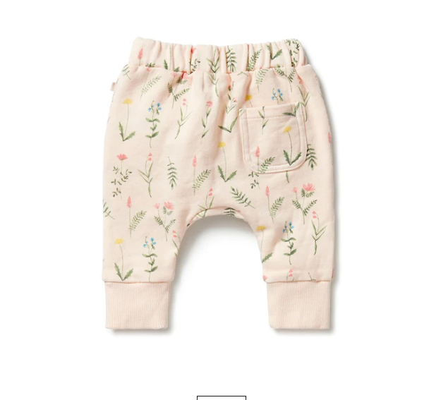 Organic Terry Slouch Pant Wild Flower