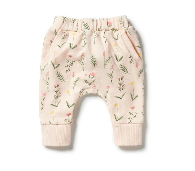 Organic Terry Slouch Pant Wild Flower