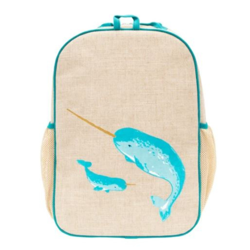 So Young Toddler Backpack Teal Narwhal
