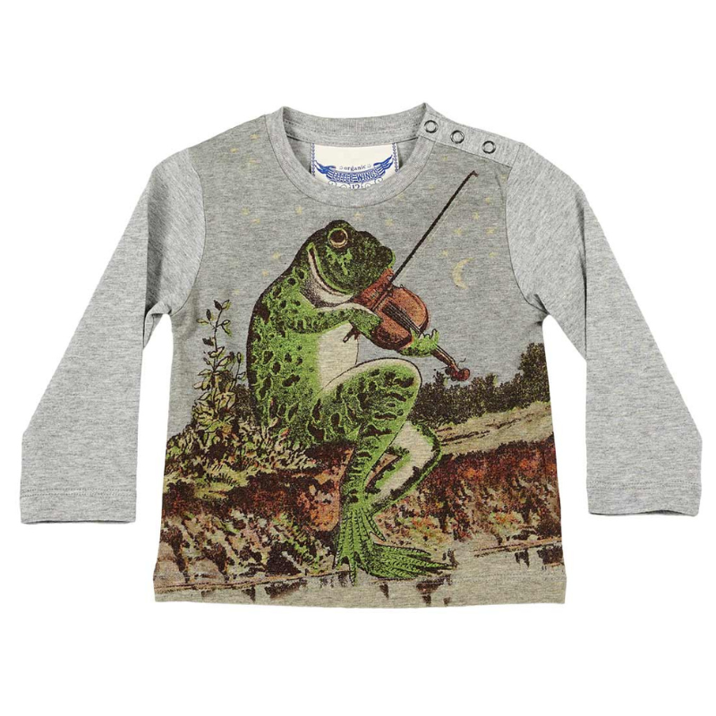 Button Shoulder Tee - Frog Song