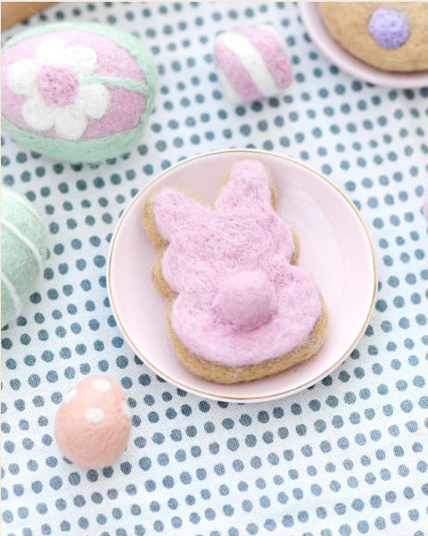 Felt Easter Bunny Cookie Pink